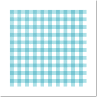 Lovely Beautiful Baby Blue Colored Pattern - Stripes Lines Pattern Posters and Art